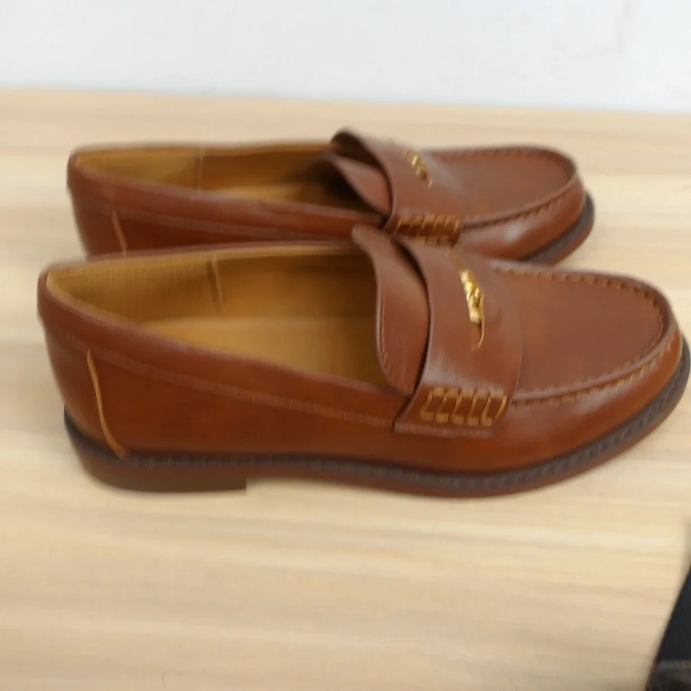 Penny Loafers Womens Shoes 6 Brown Retro Preppy Academia Whiskey DV Dolce Vita